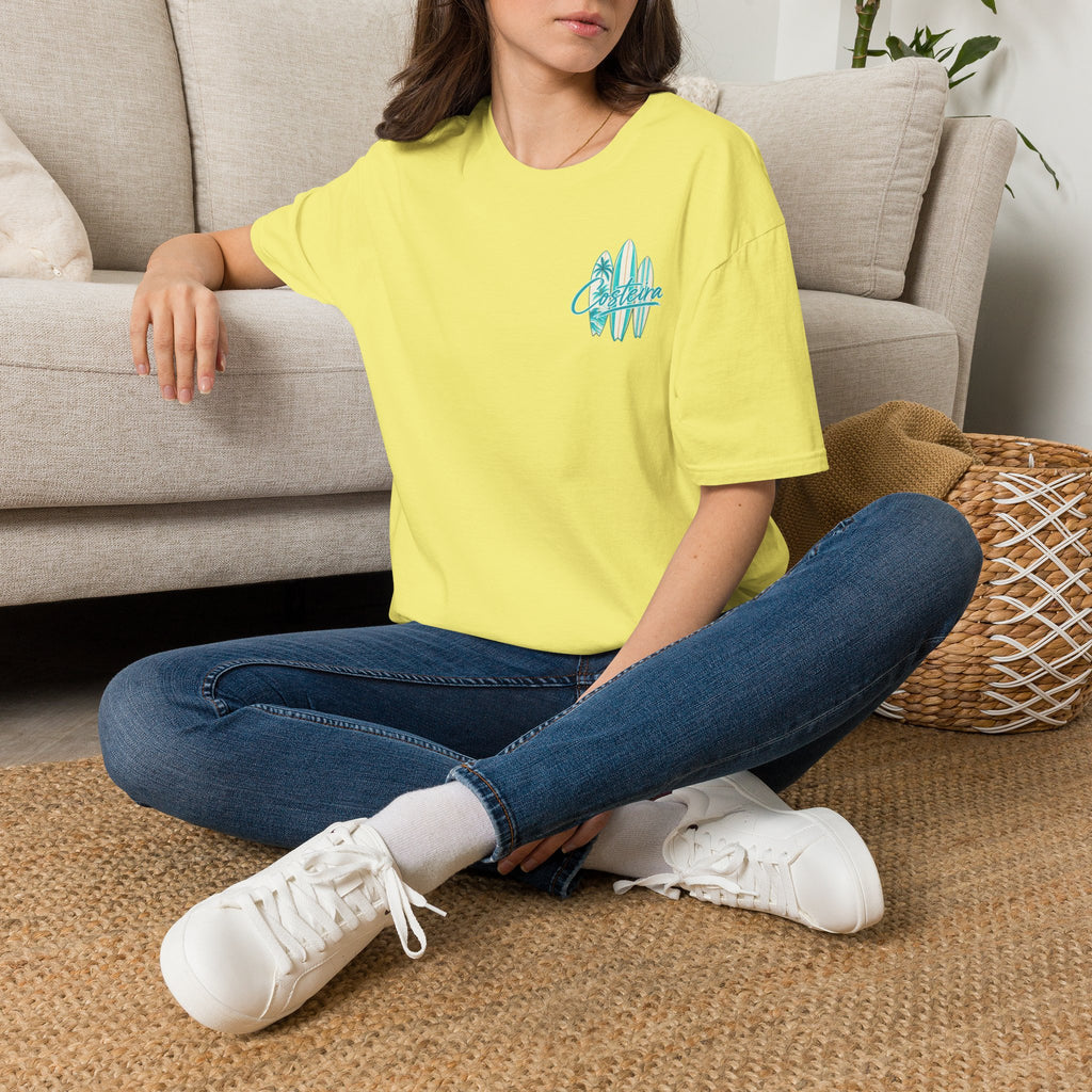 Costeira Surfboard Graphic T-Shirt — Tropical Beach Vibes