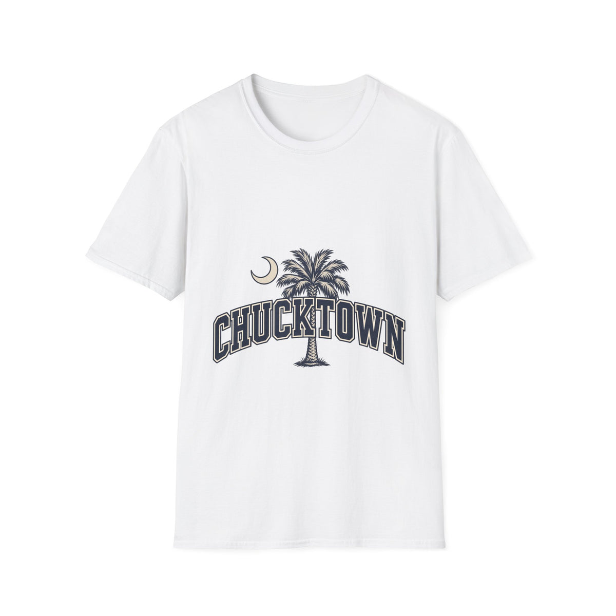 Chucktown Palm T-Shirt — Charleston Vintage Moon Graphic Tee