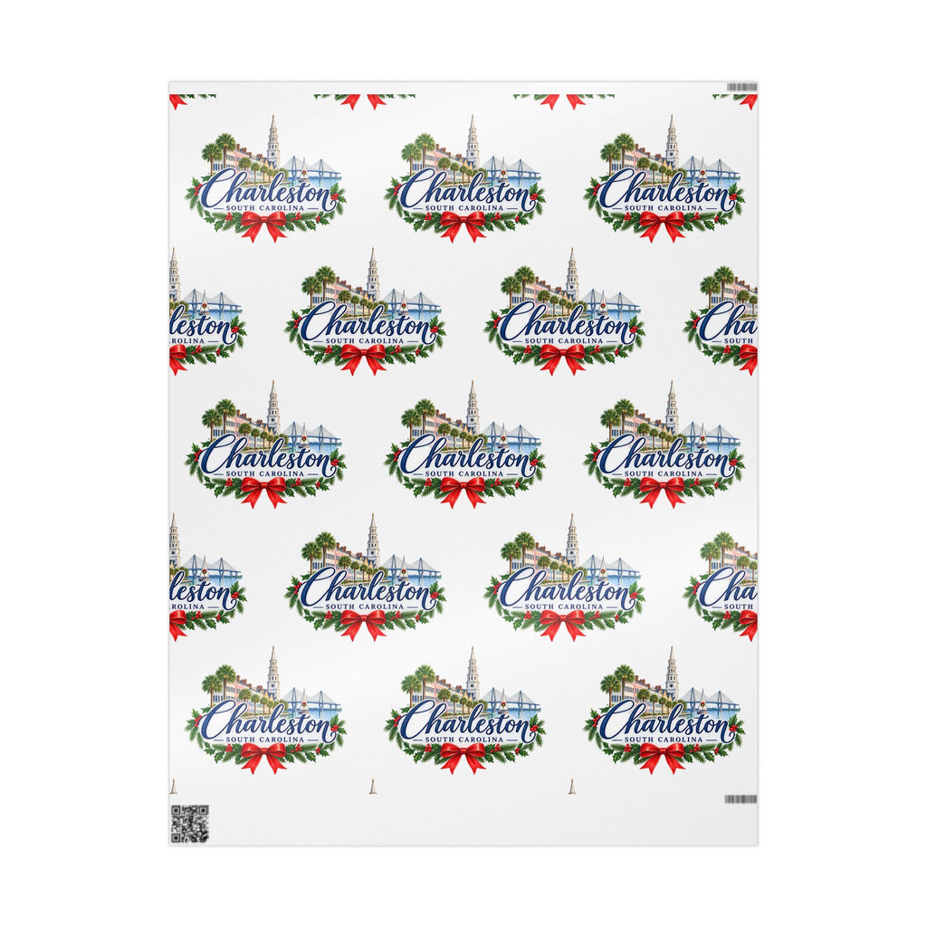 Charleston Holiday Wreath Wrapping Paper