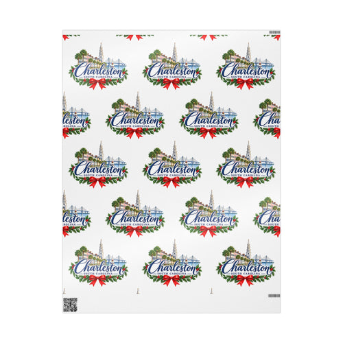 Charleston Holiday Wreath Wrapping Paper