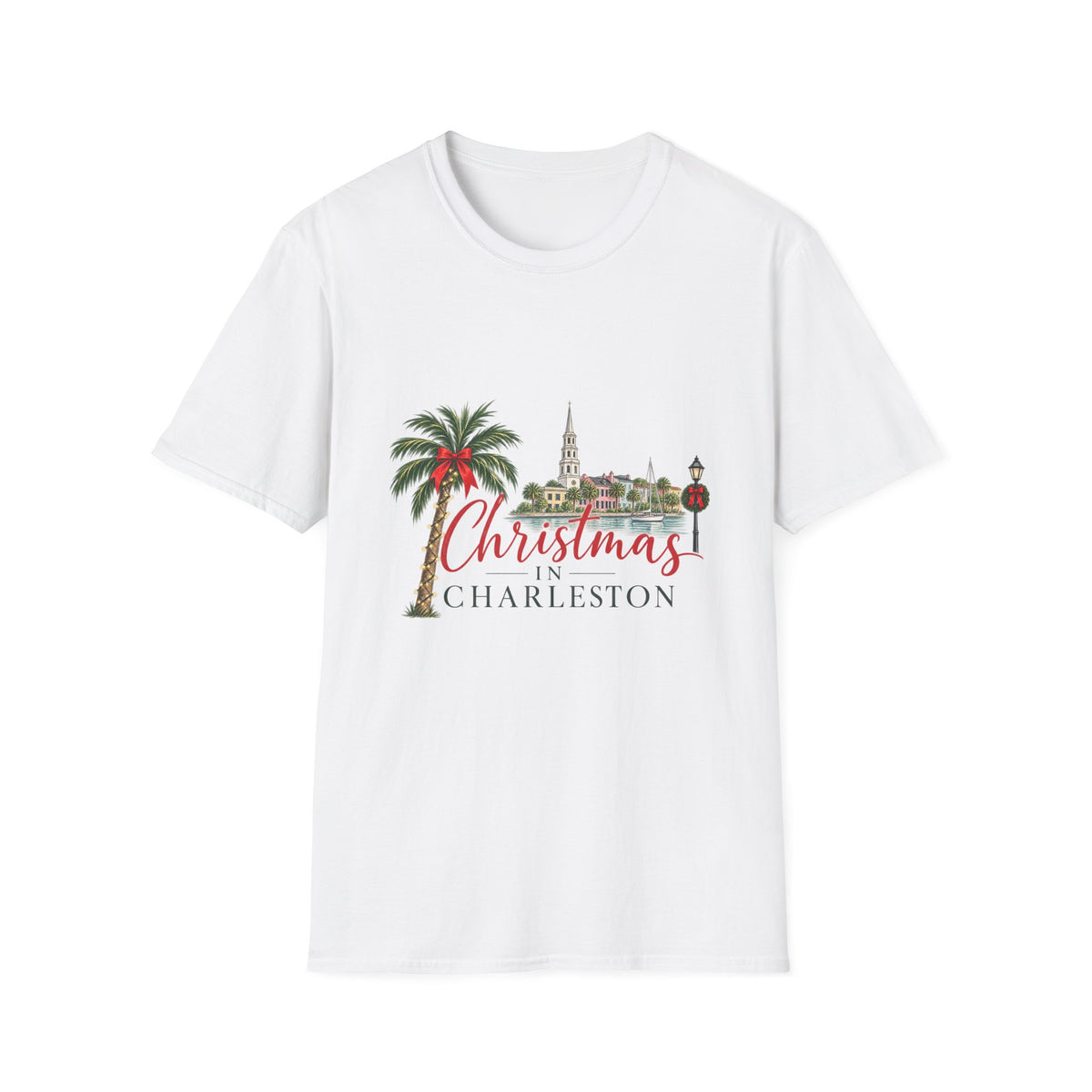 Christmas Charleston Palm Tree T-Shirt