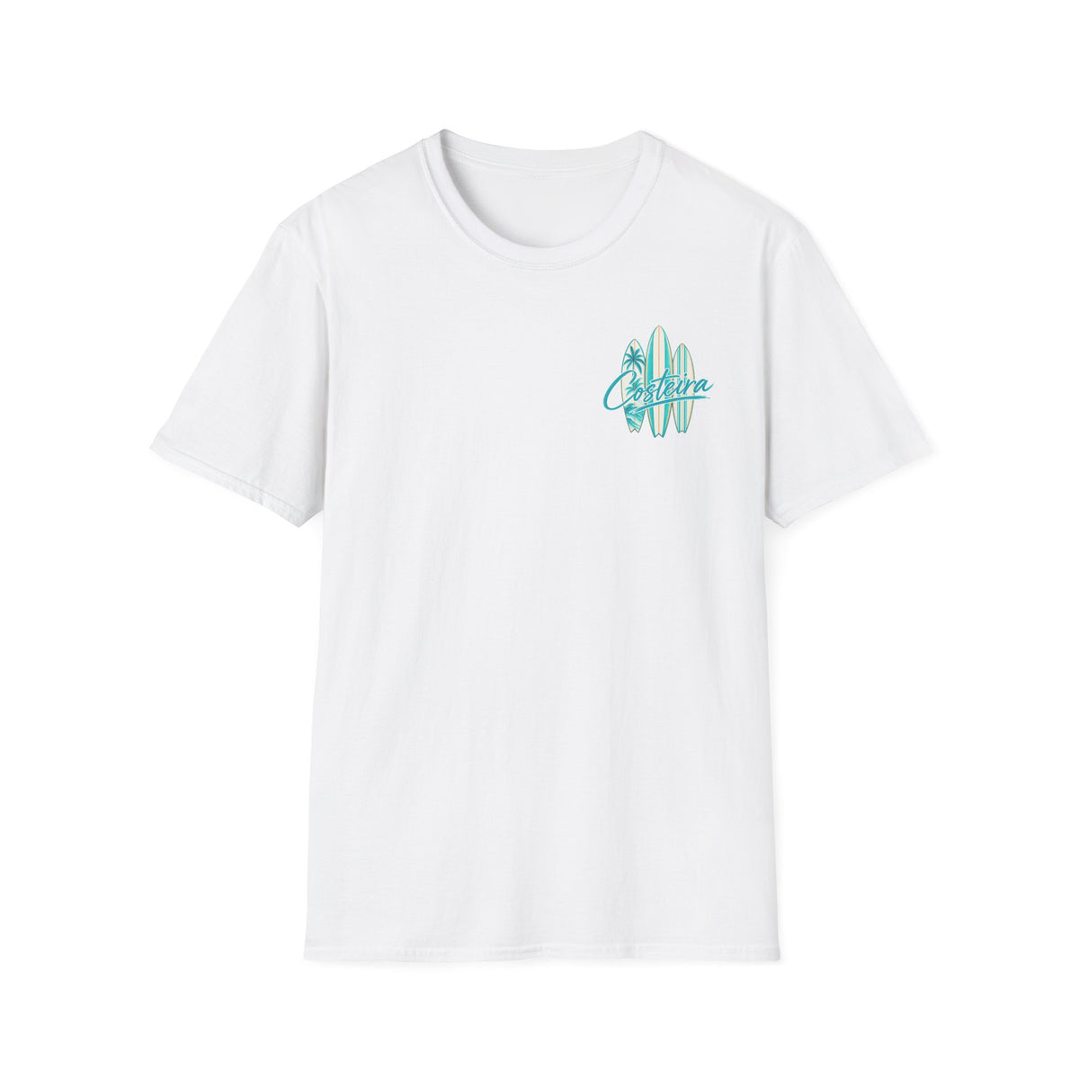 Costeira Surfboard Graphic T-Shirt — Tropical Beach Vibes