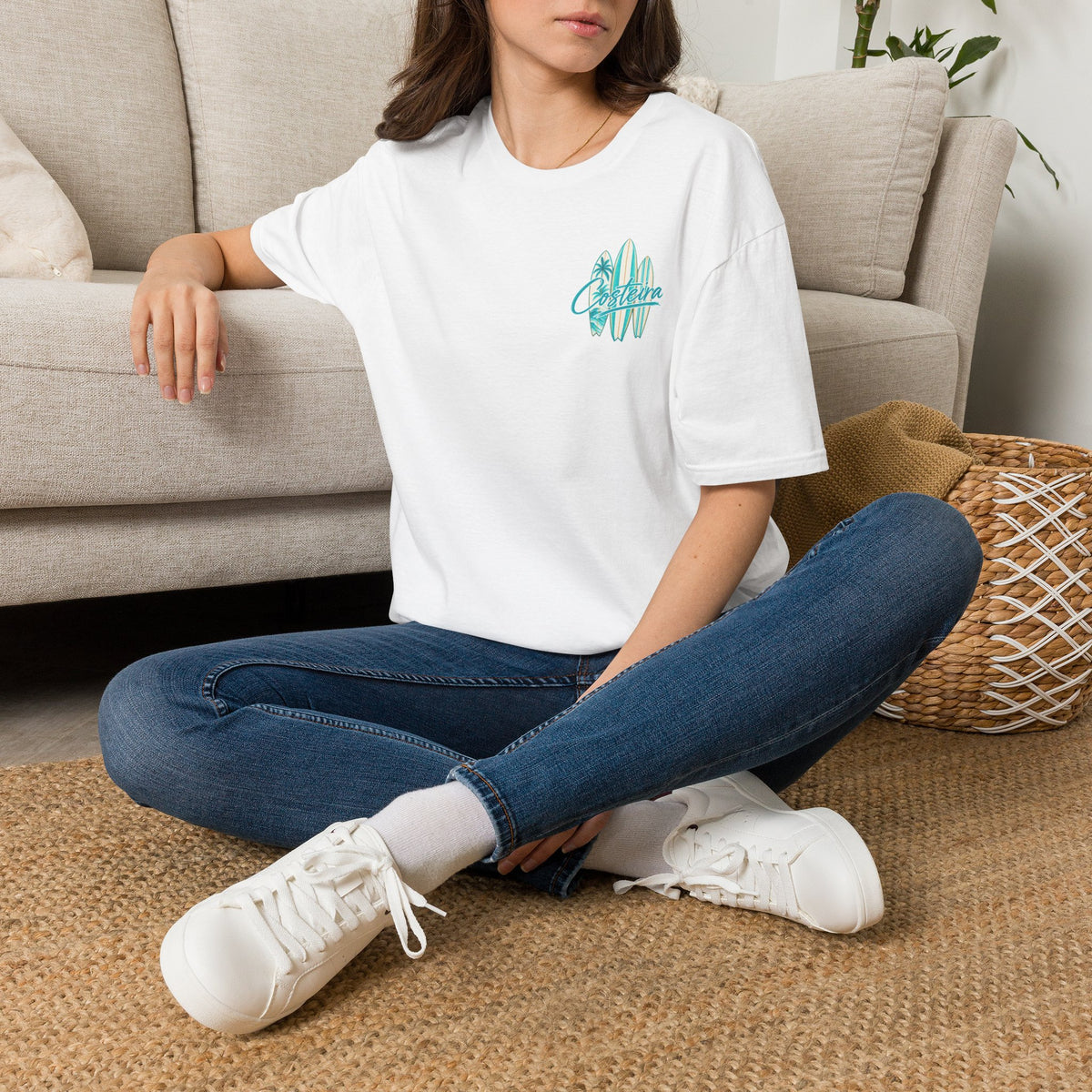 Costeira Surfboard Graphic T-Shirt — Tropical Beach Vibes