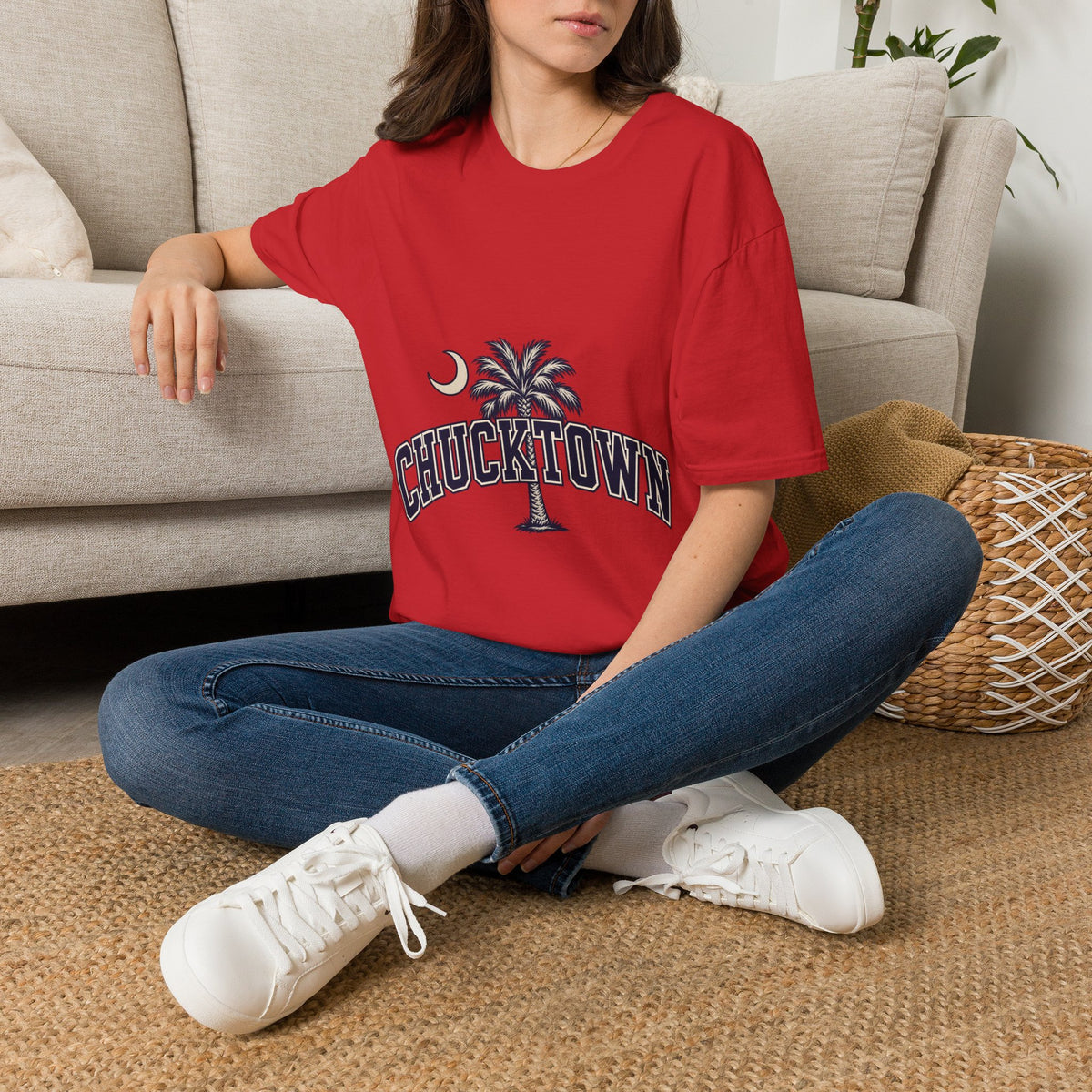 Chucktown Palm T-Shirt — Charleston Vintage Moon Graphic Tee