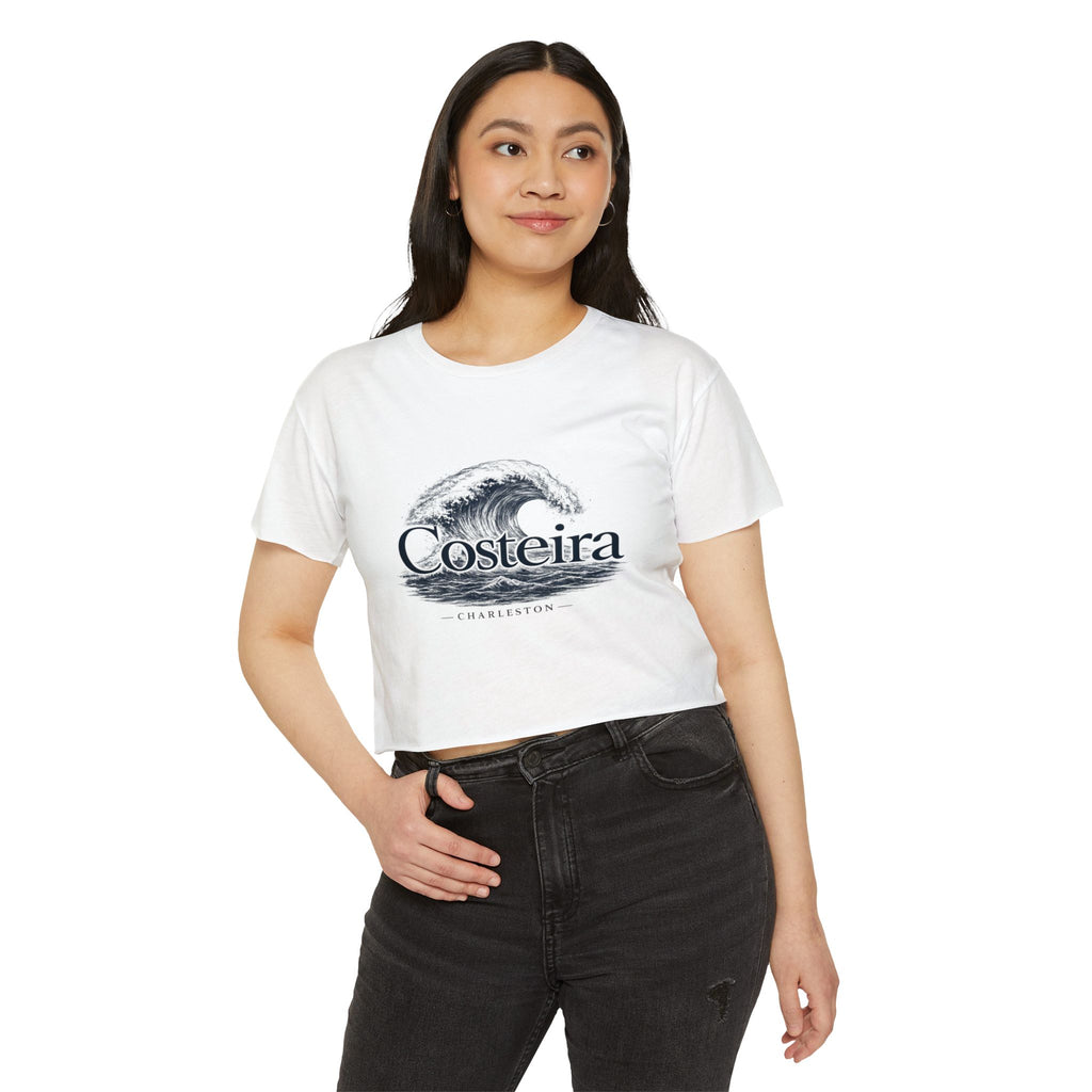 Costeira Charleston Wave Crop Top — Women's Festival Beach Tee