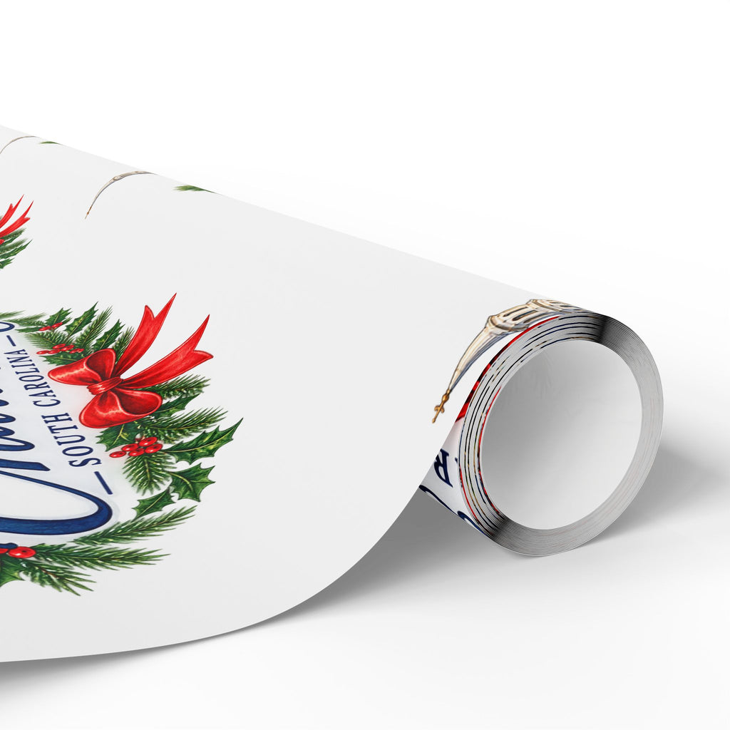 Charleston Holiday Wreath Wrapping Paper