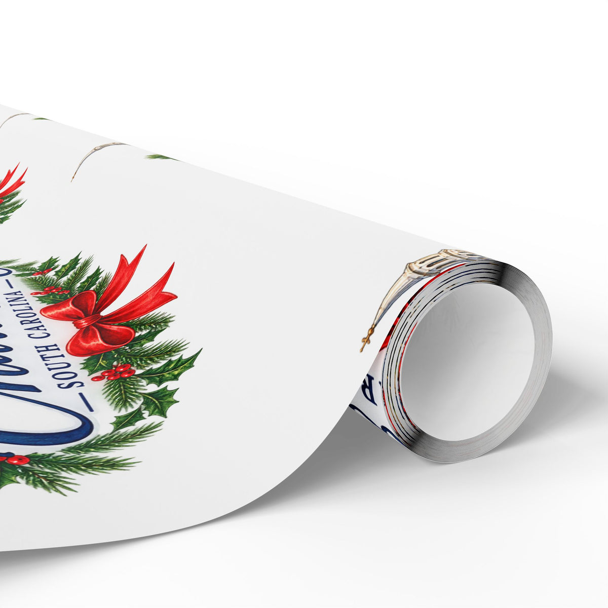 Charleston Holiday Wreath Wrapping Paper