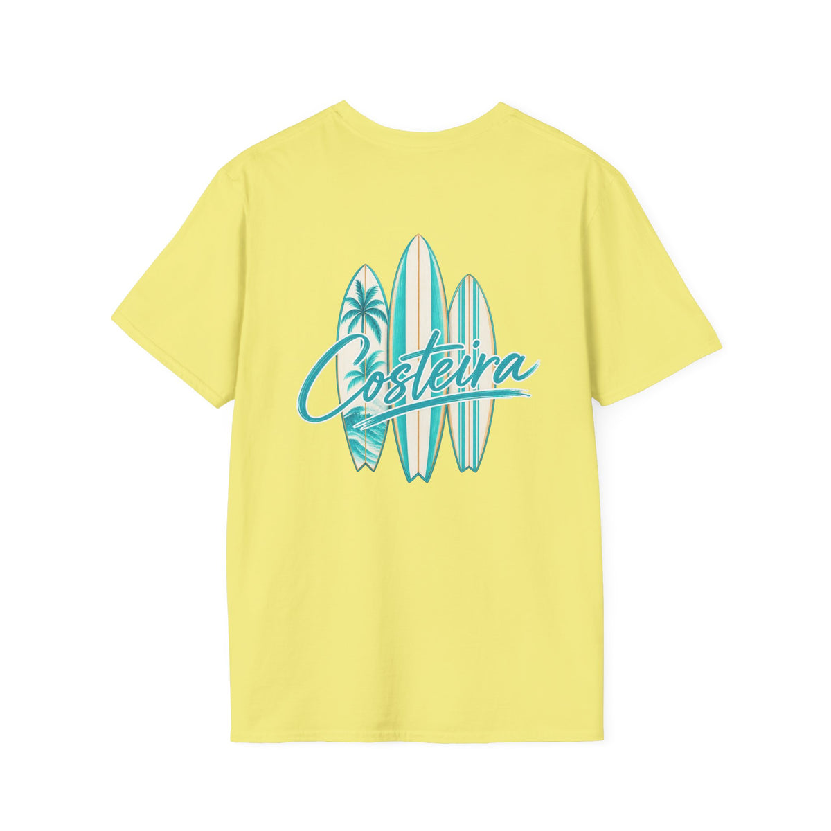Costeira Surfboard Graphic T-Shirt — Tropical Beach Vibes