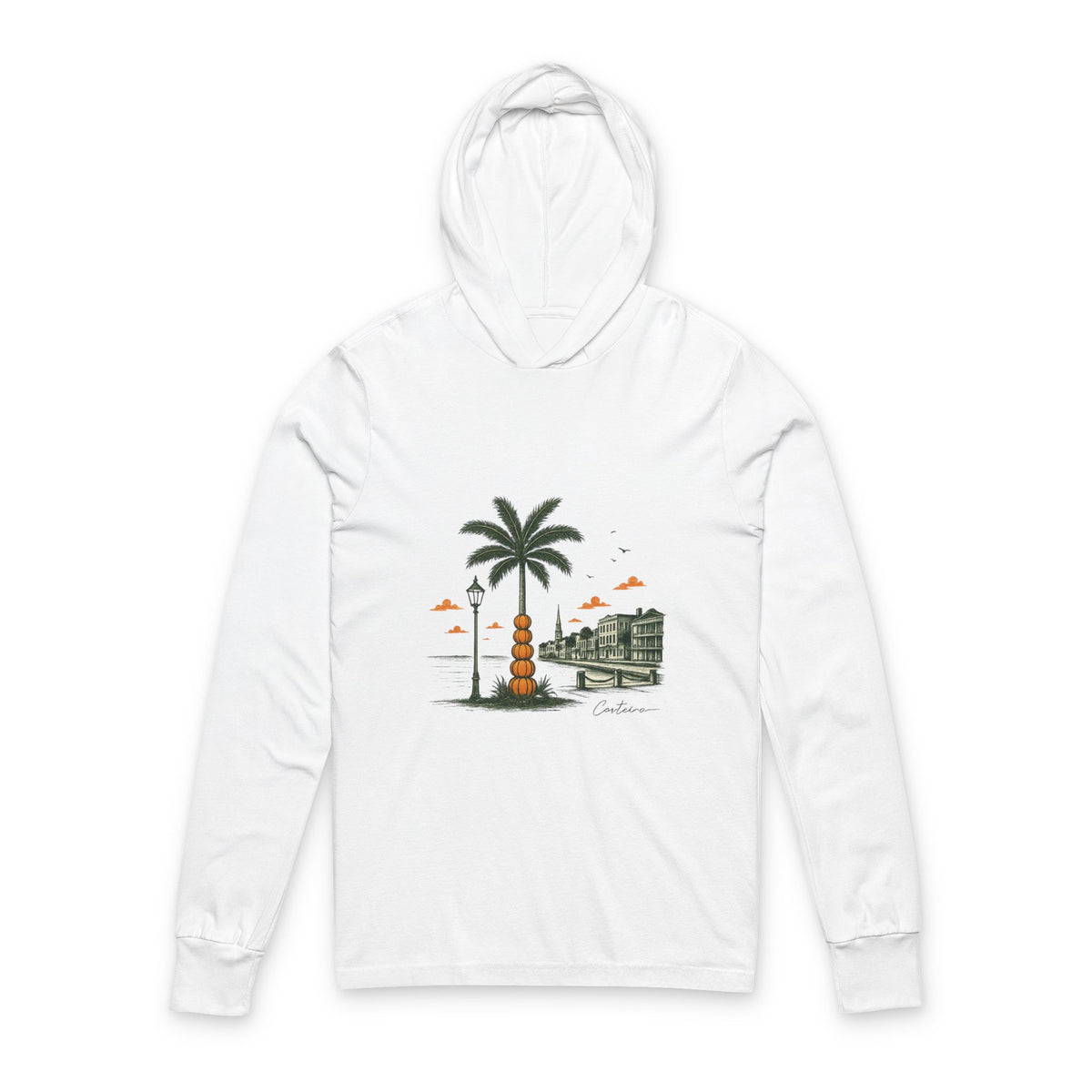 Halloween Palm Tree Beach Hoodie Long Sleeve Tee —Charleston Battery