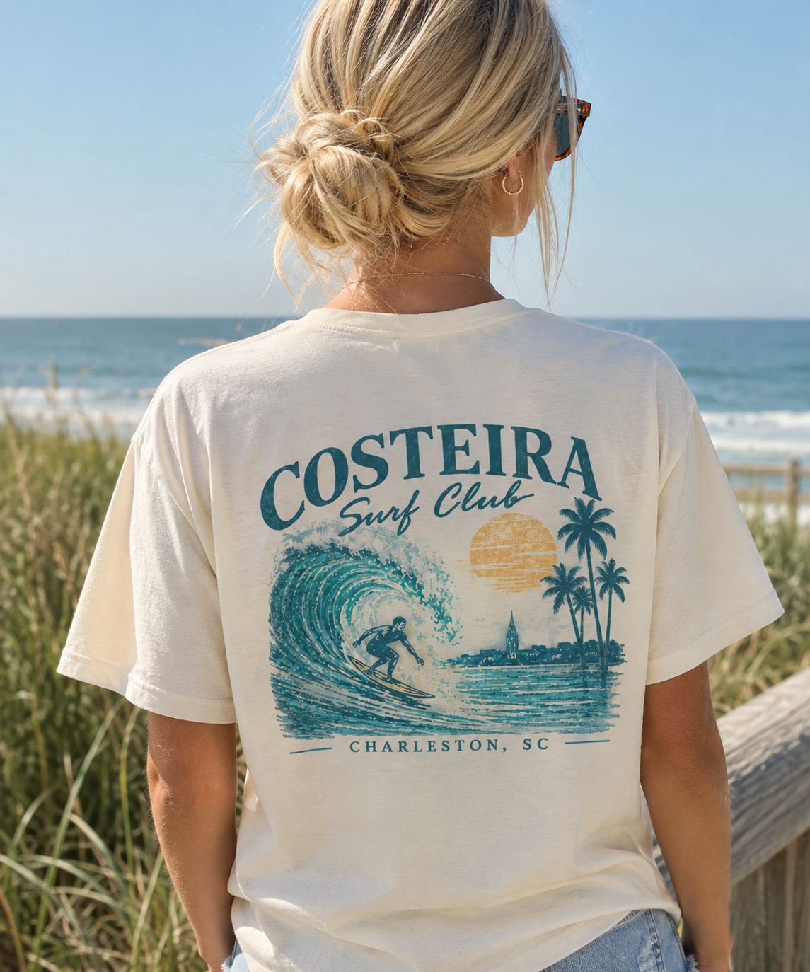 Costeira Surf Club Charleston SC Vintage Beach Graphic Tee