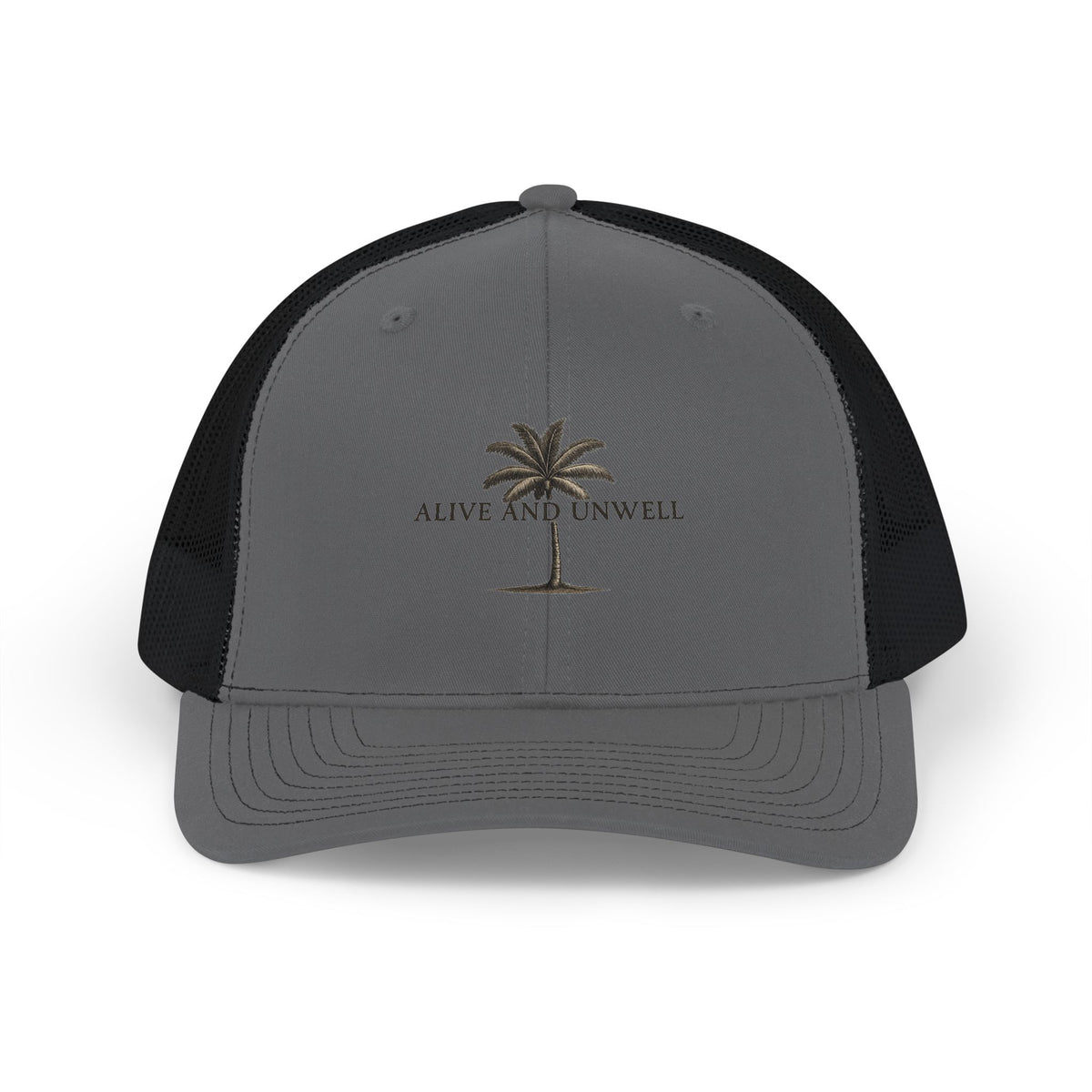 Trucker Cap – 'Alive and Unwell' Palm Tree Embroidered Snapback