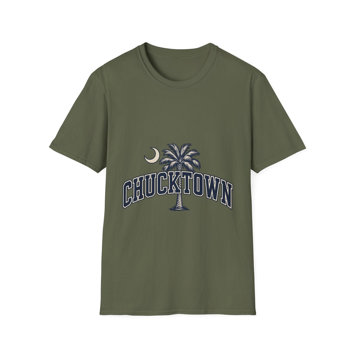 Chucktown Palm T-Shirt — Charleston Vintage Moon Graphic Tee