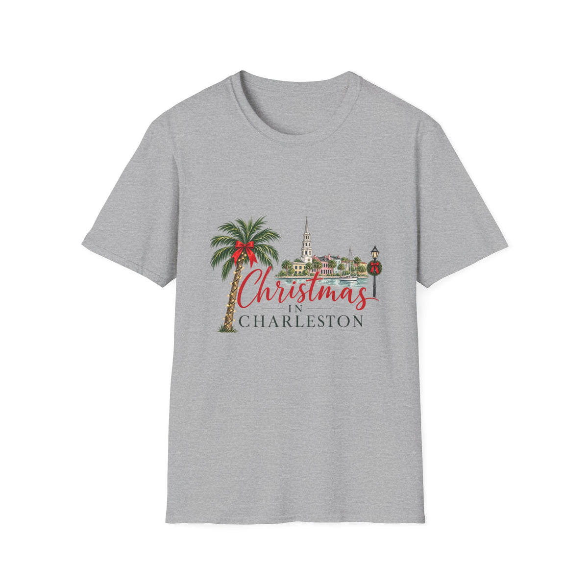 Christmas Charleston Palm Tree T-Shirt