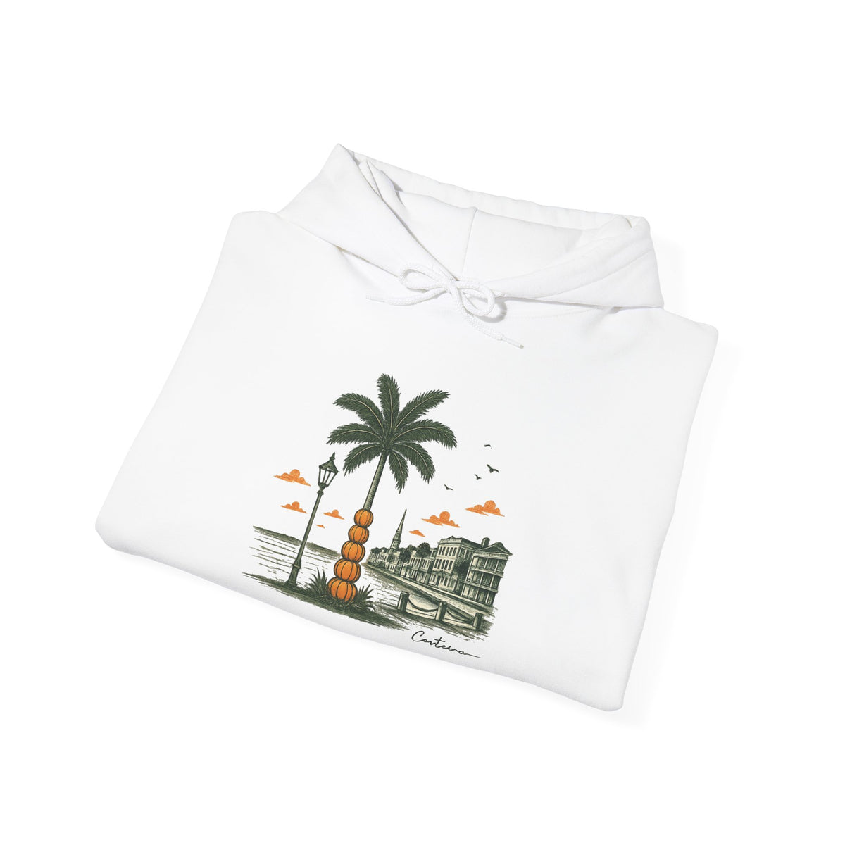 Hoodie - Coastal Pumpkin Palm Battery Hoodie