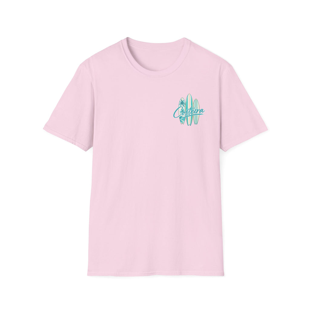 Costeira Surfboard Graphic T-Shirt — Tropical Beach Vibes
