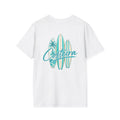 Costeira Surfboard Graphic T-Shirt — Tropical Beach Vibes