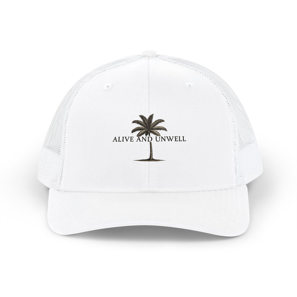 Trucker Cap – 'Alive and Unwell' Palm Tree Embroidered Snapback