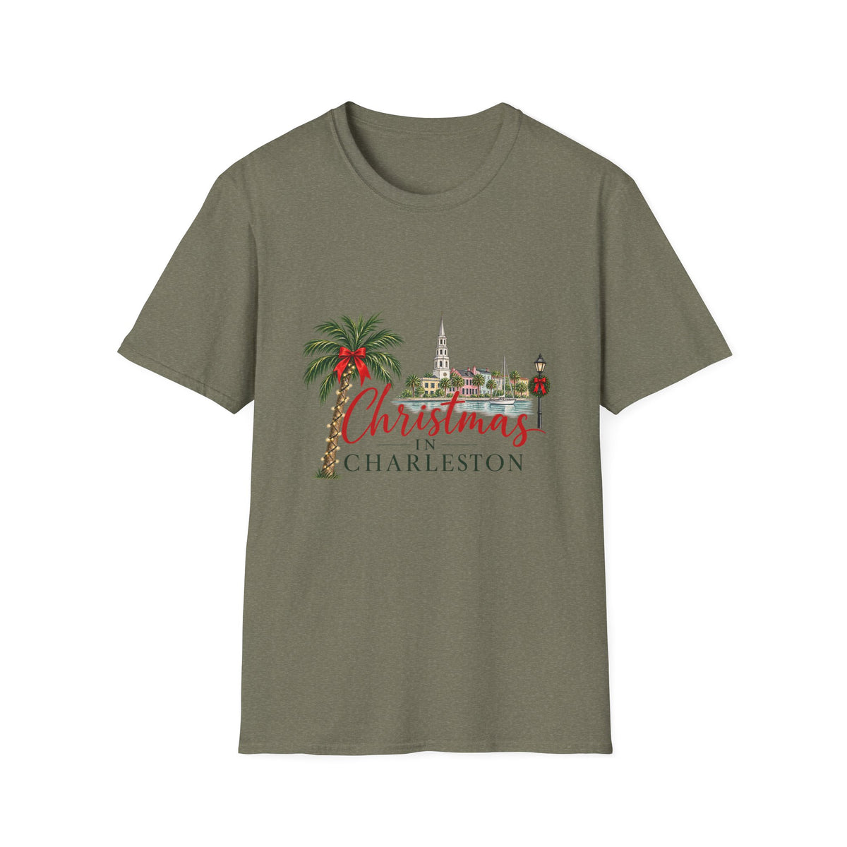 Christmas Charleston Palm Tree T-Shirt