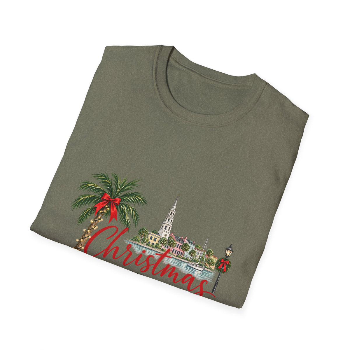 Christmas Charleston Palm Tree T-Shirt