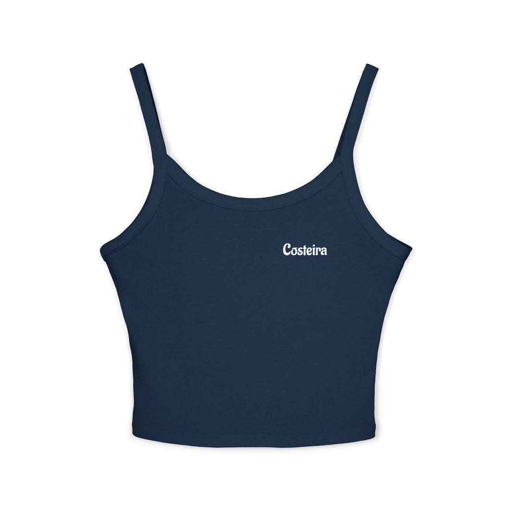 Spaghetti Tank Top – 'Costeira' Surf Graphic Crop Top