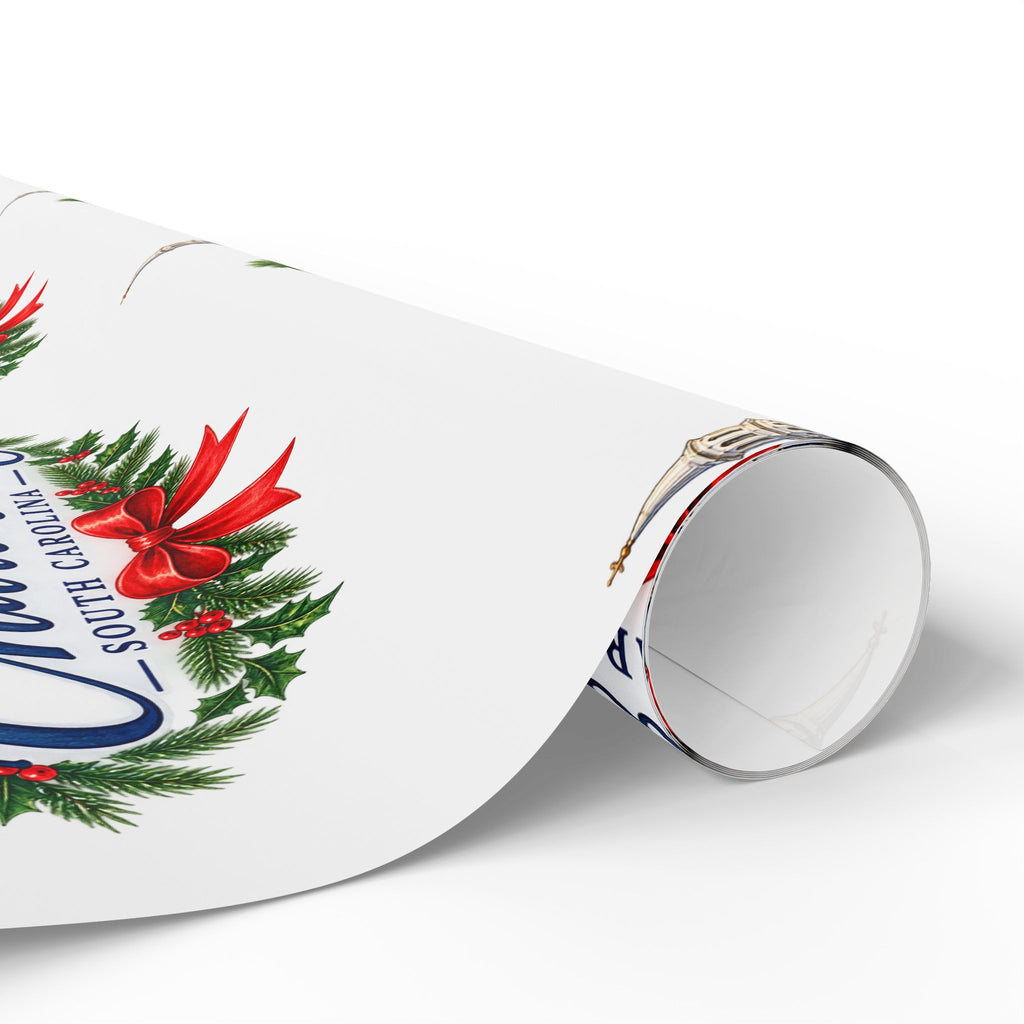 Charleston Holiday Wreath Wrapping Paper