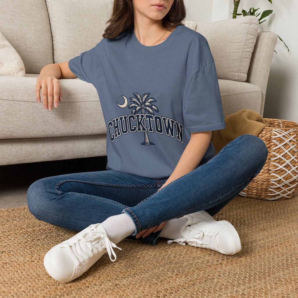 Chucktown Palm T-Shirt — Charleston Vintage Moon Graphic Tee