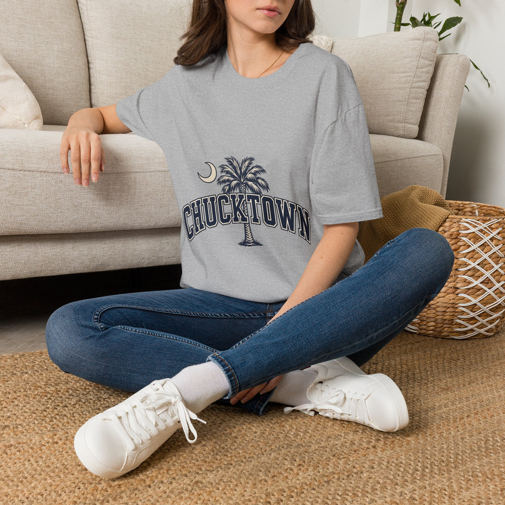 Chucktown Palm T-Shirt — Charleston Vintage Moon Graphic Tee