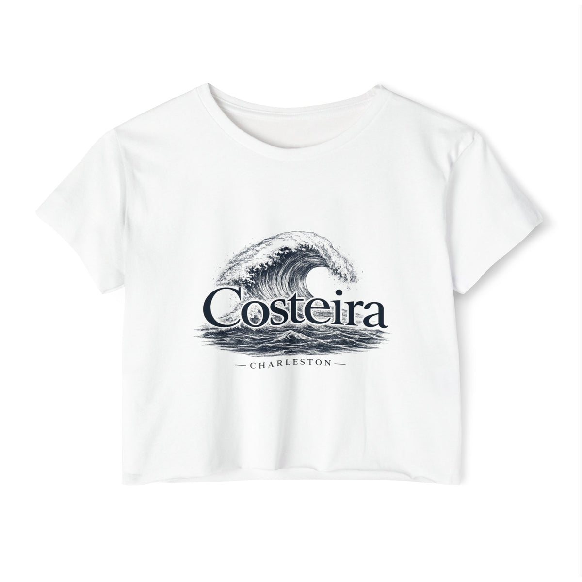 Costeira Charleston Wave Crop Top — Women's Festival Beach Tee
