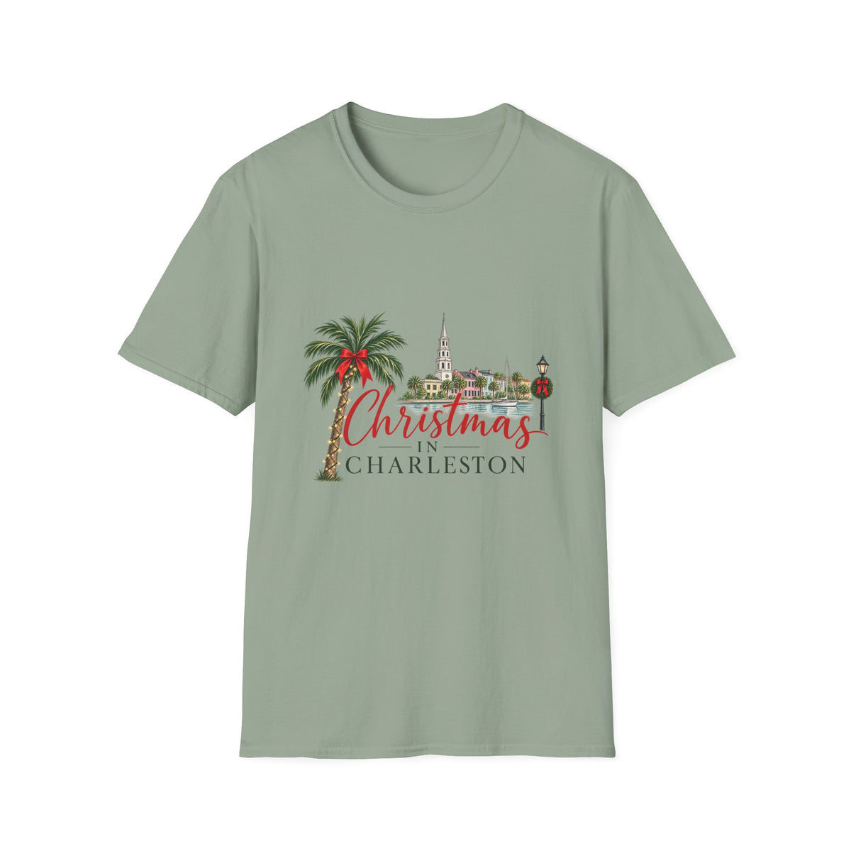 Christmas Charleston Palm Tree T-Shirt