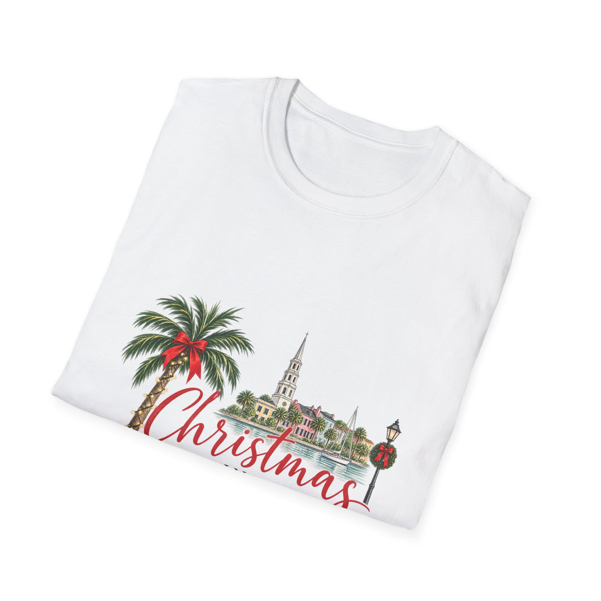 Christmas Charleston Palm Tree T-Shirt